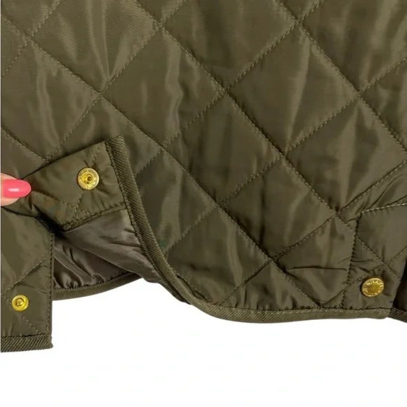 BRITISH KHAKI Womens Quilted Vest Equestrian Old Money Dark Academia green small - Picture 8 of 13